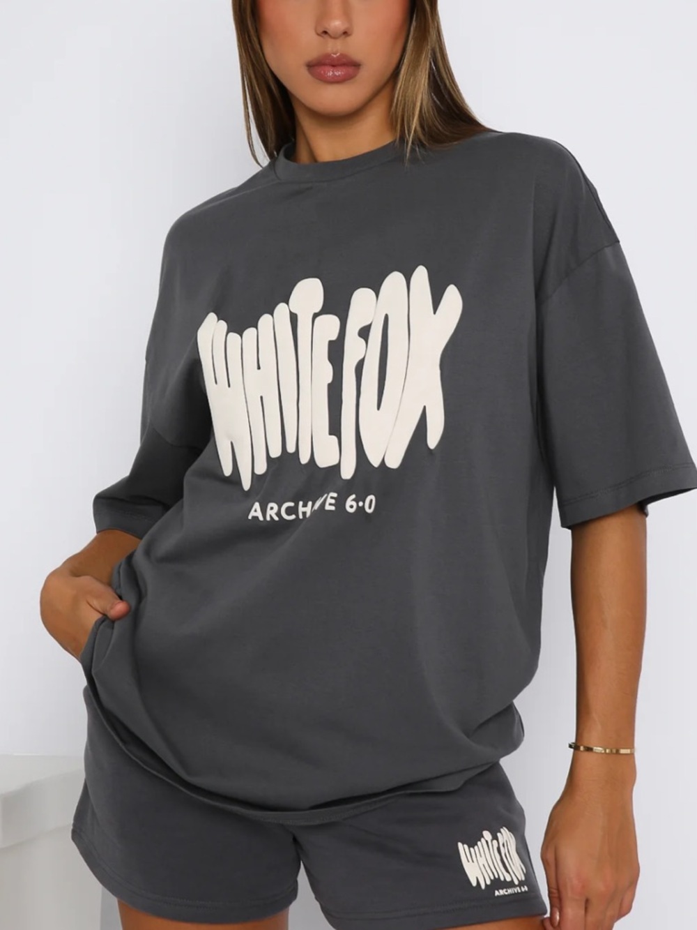White Fox Boutique Archive 6.0 Oversized Tee Ash